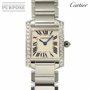カルティエ Cartier タンクフランセーズSM WE1002S3 レディース 腕時計 ダイヤベゼル K18WG クォーツ Tank Francaise SM 90318712