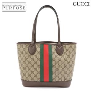 未使用 展示品 グッチ GUCCI オフィディア スモール トート バッグ GGスプリーム レザー ベージュ ブラウン 726762 90320678
