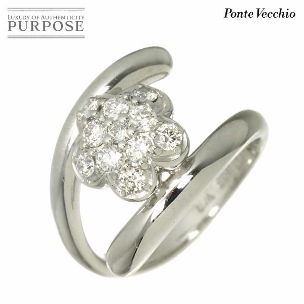 ポンテヴェキオ Ponte Vecchio 4.5号 リング ダイヤ 0.30ct K18 WG ホ...