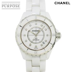 シャネル CHANEL J12 38mm H1629 メンズ 腕時計 デイト 12P ダイヤ ホワイト セラミック オートマ 自動巻き ウォッチ 90321792
