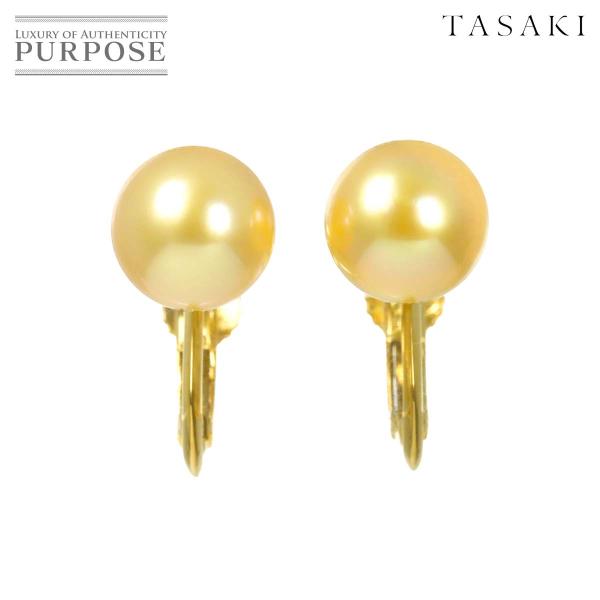 タサキ TASAKI アコヤ真珠 8.0mm イヤリング K18 YG イエローゴールド 750 パ...