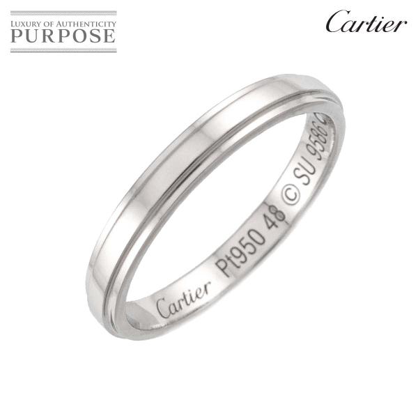 カルティエ Cartier ダムール #48 リング 幅2.5mm Pt プラチナ 指輪 d Amo...