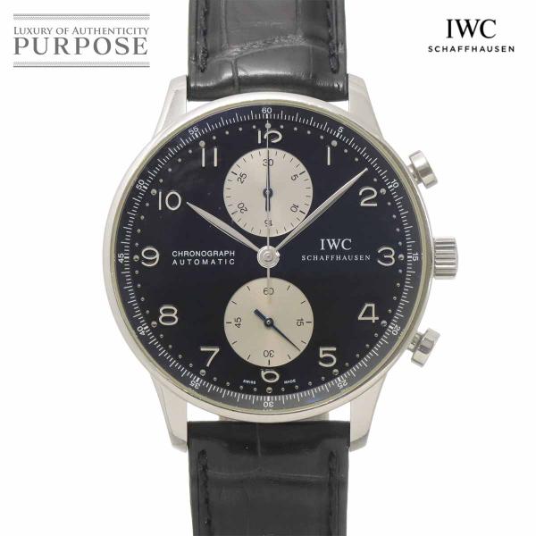 IWC ポルトギーゼ IW371404 クロノグラフ メンズ 腕時計 ブラック 自動巻き インターナ...