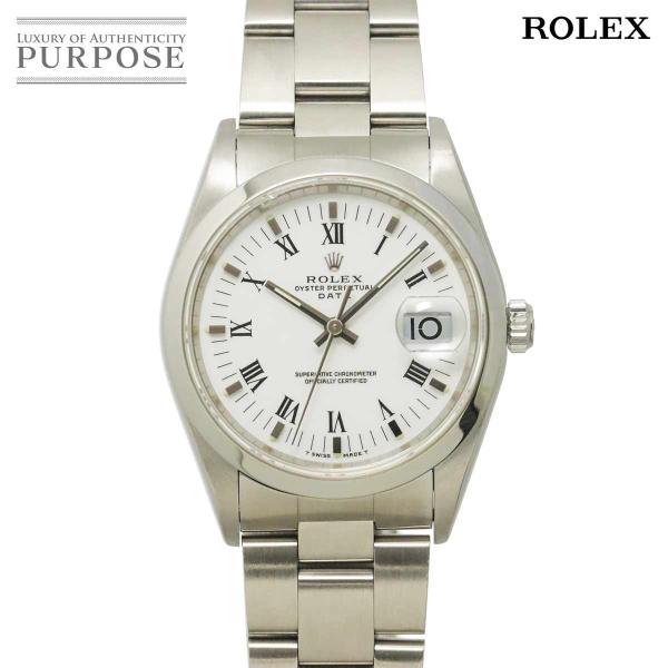 ロレックス ROLEX オイスターパーペチュアル デイト 15200 S番 メンズ 腕時計 ホワイト...