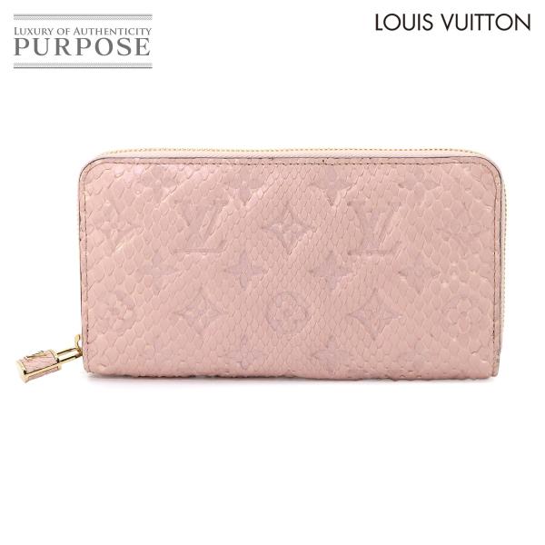 新品同様 ルイ ヴィトン LOUIS VUITTON パイソン モノグラム エキゾチック ジッピー ...