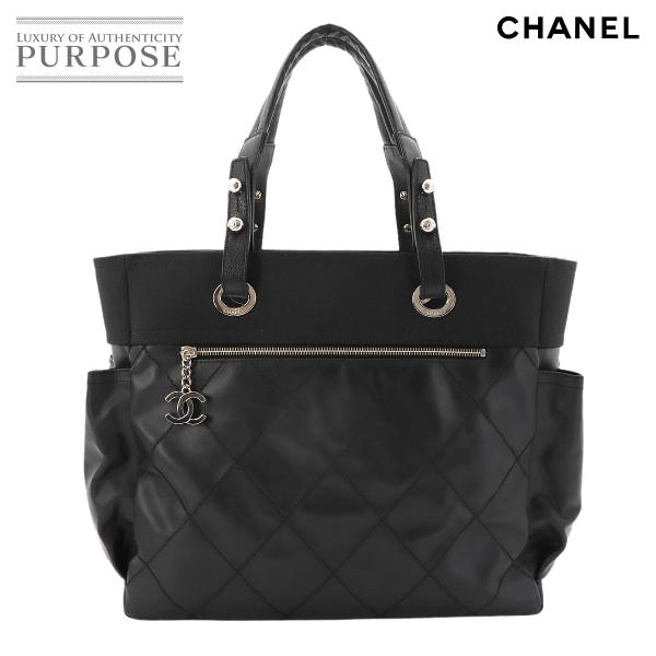 未使用 展示品 シャネル CHANEL パリビアリッツ GM トート バッグ PVC ナイロン レザ...