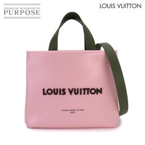 未使用 展示品 ショッパー トート MINI ルイ ヴィトン LOUIS VUITTON 2way ショルダー バッグ レザー ピンク M15239 RFID 90325535