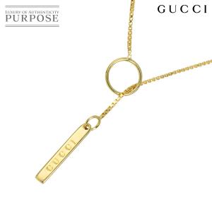 グッチ GUCCI ラリエット ネックレス 54cm K18 YG イエローゴールド 750 ラリアット Necklace 90325755