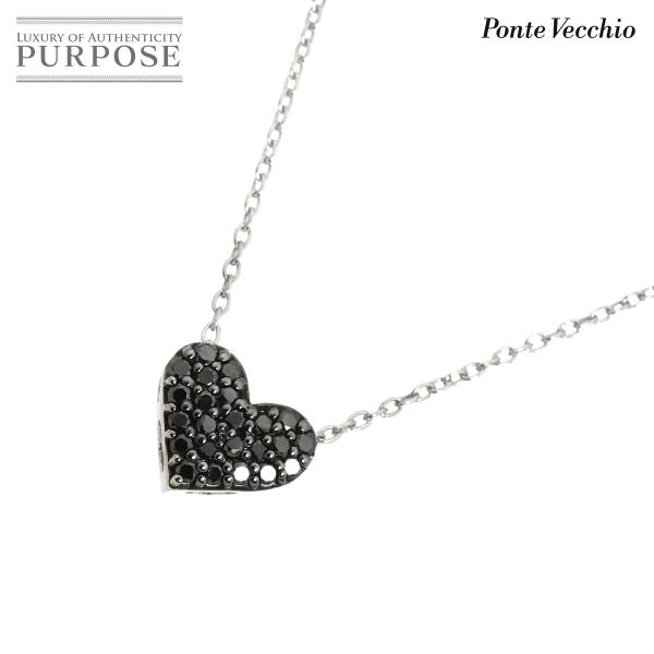 ポンテヴェキオ Ponte Vecchio ダイヤ 0.14ct ネックレス 40cm K18 WG...