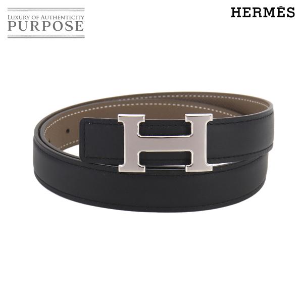 未使用 展示品 エルメス HERMES コンスタンス リバーシブル Hベルト スイフト エプソン ブ...