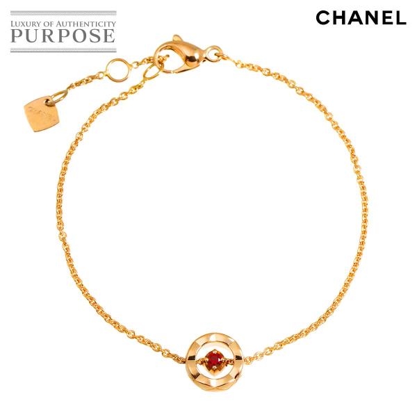 シャネル CHANEL ココクラッシュ ルビー ブレスレット 16cm K18 PG ピンクゴールド...