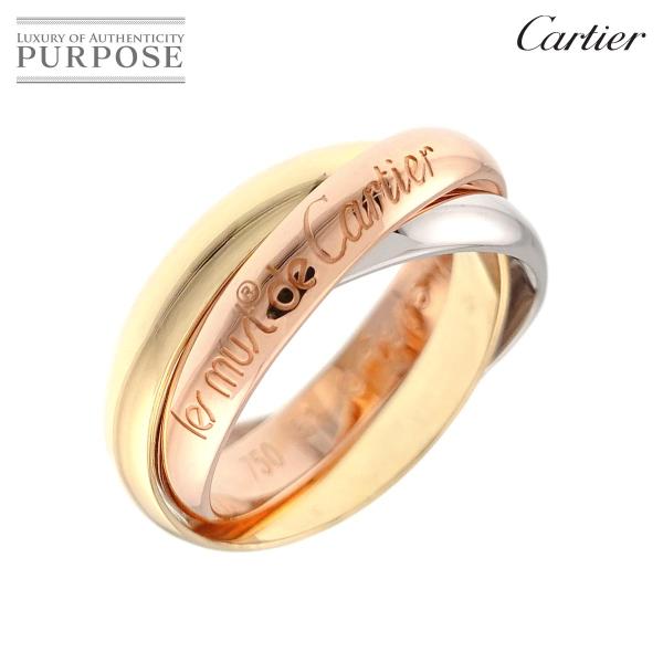 カルティエ Cartier トリニティ ミディアム MM #51 リング K18 YG WG PG ...