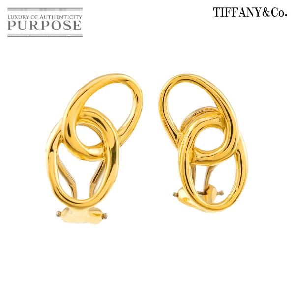 ティファニー TIFFANY&amp;Co. ダブルループ イヤリング K18 YG イエローゴールド 75...