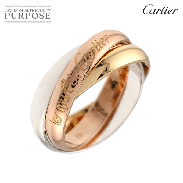 カルティエ Cartier トリニティ ミディアム MM #51 リング K18 YG WG PG ...