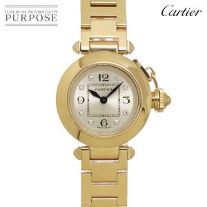 カルティエ Cartier ミスパシャ WJ124015 レディース 腕時計 8P ダイヤ シルバー K18YG 金無垢 クォーツ Miss Pasha 90327546