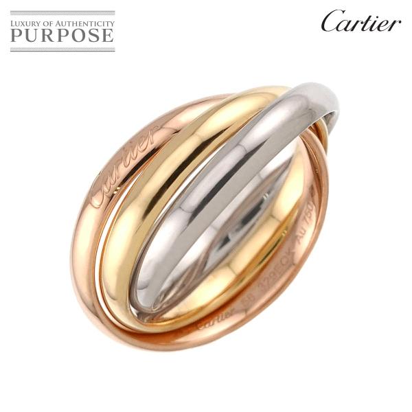 カルティエ Cartier トリニティ ミディアム MM #58 リング K18 YG WG PG ...