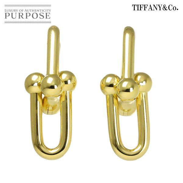 ティファニー TIFFANY&amp;Co. ハードウェア リンク ピアス K18 YG イエローゴールド ...