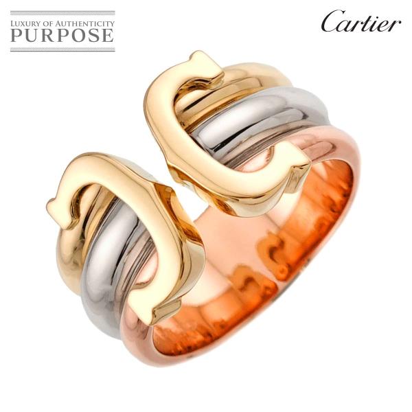 カルティエ Cartier C2 #48 リング K18 YG WG PG スリーカラー スリーゴー...