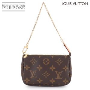 未使用 展示品 ルイ ヴィトン LOUIS VUITTON モノグラム ミニ ポシェット アクセソワール ハンド バッグ M58009 ゴールド 金具 90328445