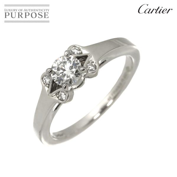 カルティエ Cartier バレリーナ ダイヤ 0.30ct G/VS2/3EX #48 リング P...