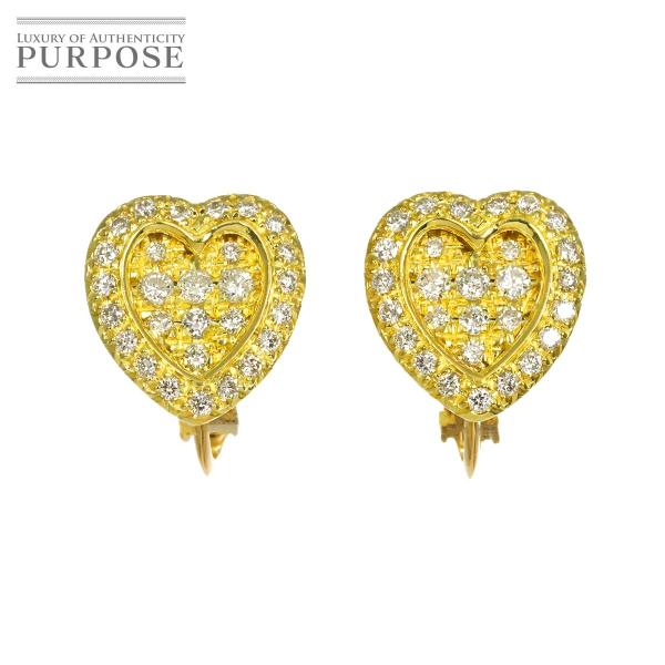 ダイヤ 0.35ct/0.35ct イヤリング K18 YG イエローゴールド 750 Diamon...