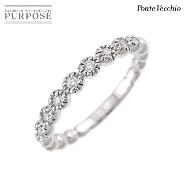 ポンテヴェキオ Ponte Vecchio 11号 リング ダイヤ 0.16ct K18 WG ホワ...