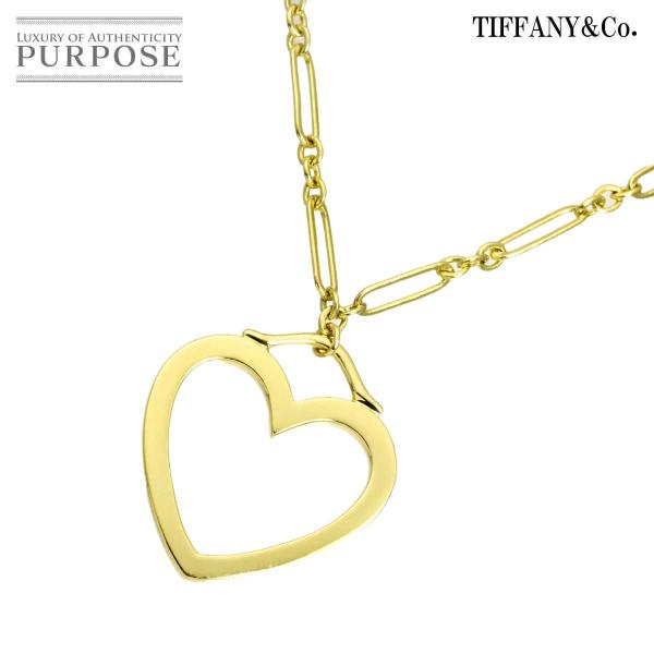 ティファニー TIFFANY&amp;Co. センチメンタル ハート ネックレス 46cm K18 YG イ...