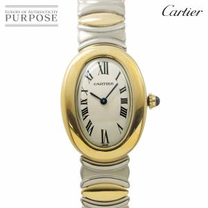 カルティエ Cartier ベニュワール ベルエポック コンビ W40002F2 レディース 腕時計 アイボリー K18YG クォーツ Baignoire 90331918