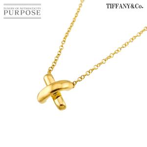 ティファニー TIFFANY&Co. クロスステッチ ネックレス 41cm K18 YG イエローゴールド 750 Cross stitch Necklace 90332161