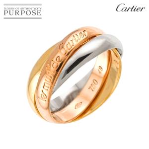 カルティエ Cartier トリニティ MM #49 リング K18 YG WG PG 3連 スリーゴールド スリーカラー 指輪 Trinity 90332217