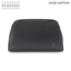 未使用 展示品 ドーフィーヌ PM ポーチ ルイ ヴィトン LOUIS VUITTON エピ レザー ノワール M48442 ゴールド 金具 90332431
