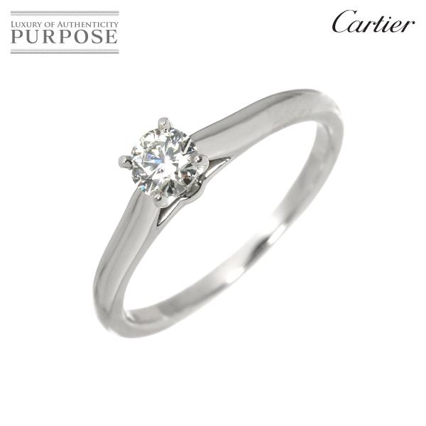 カルティエ Cartier ソリテール ダイヤ 0.22ct F/VVS2/3EX #48 リング ...