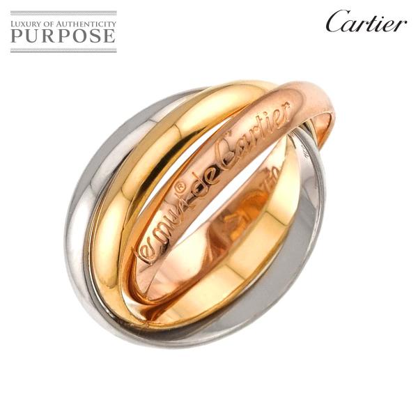 カルティエ Cartier トリニティ ミディアム MM #56 リング K18 YG WG PG ...