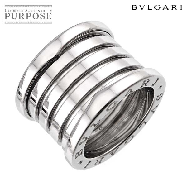 ブルガリ BVLGARI ビーゼロワン 5バンド #49 リング K18 WG ホワイトゴールド 7...