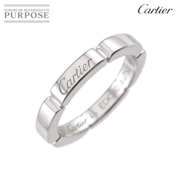 カルティエ Cartier マイヨン パンテール #45 リング K18 WG ホワイトゴールド 7...
