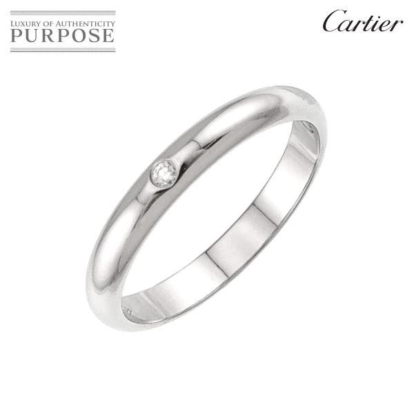 カルティエ Cartier 1895 クラシック #48 リング ダイヤ 1P Pt プラチナ 指輪...