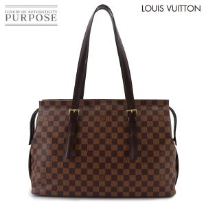 美品 ルイ ヴィトン LOUIS VUITTON ダミエ チェルシー トート バッグ エベヌ N51119 ブラウン Damier Chelsea 90333805