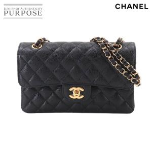未使用 展示品 シャネル CHANEL マトラッセ 23 チェーン ショルダー バッグ キャビアスキン レザー ブラック A01113 90334452
