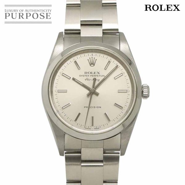 ロレックス ROLEX エアキング 14000 A番 メンズ 腕時計 シルバー オートマ 自動巻き ...