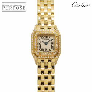 カルティエ Cartier ミニパンテール WF3141B9 純正ダイヤベゼル レディース 腕時計 K18YG 金無垢 クォーツ mini Panthere 90335960