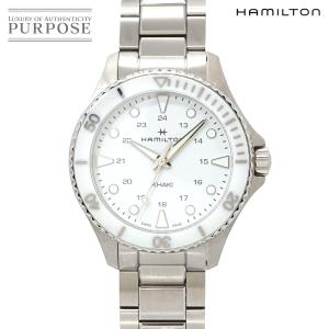 ハミルトン HAMILTON カーキ ネイビー スキューバ H822210 メンズ 腕時計 ホワイト クォーツ ウォッチ Khaki 90336341