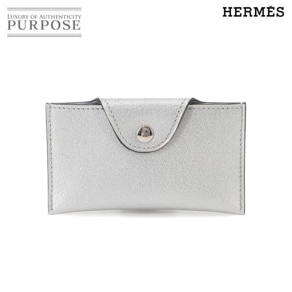 未使用 展示品 エルメス HERMES イリア―ド カードケース シェーブル アルジャン K刻印 シ...