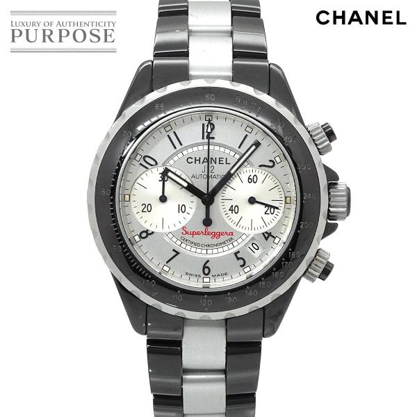 シャネル CHANEL J12 スーパーレッジェーラ クロノグラフ H1624 メンズ 腕時計 デイ...