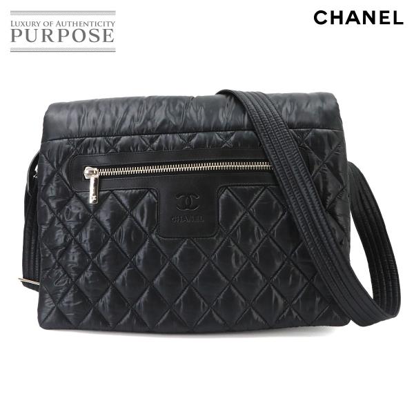 未使用 展示品 シャネル CHANEL コココクーン ミディアム ショルダー バッグ ナイロン レザ...