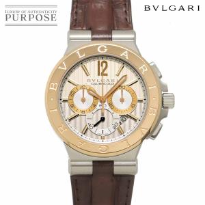 ブルガリ BVLGARI ディアゴノ カリブロ303 コンビ DGP42SGCH クロノグラフ メンズ 腕時計 デイト K18PG 自動巻き Diagono 90338476