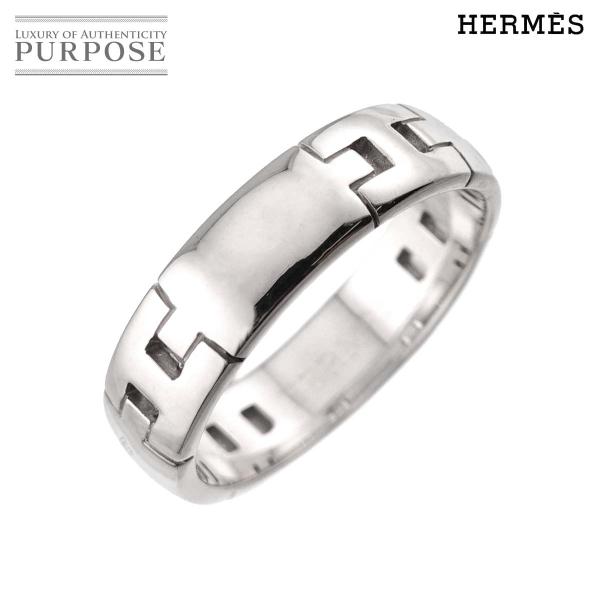 エルメス HERMES エヴァー ヘラクレス #55 リング K18 WG ホワイトゴールド 750...