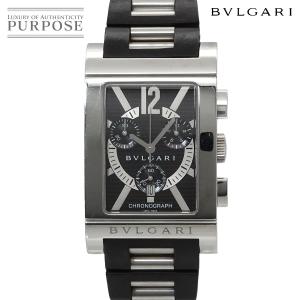 ブルガリ BVLGARI レッタンゴロ クロノグラフ RTC49S メンズ 腕時計 デイト ブラック クォーツ ウォッチ Rettangolo 90340988