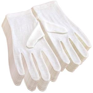 純綿 100％ コットン手袋 白 12双組 SＳサイズ （子供用 女性用）