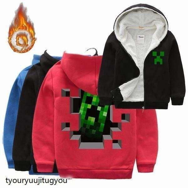 パーカーマインクラフト Minecraft クリーパー ス アウター 子供服 裏起毛 秋冬 厚手 キ...