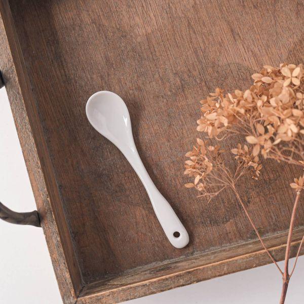 美濃焼 ホワイトテーブル カトラリー ティースプーン　　日本製